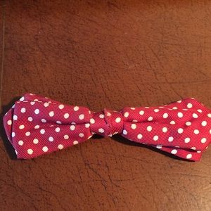 2x 🍾🎉HP🍾🎉Vntg 1950s polkadot bow tieclip Royal